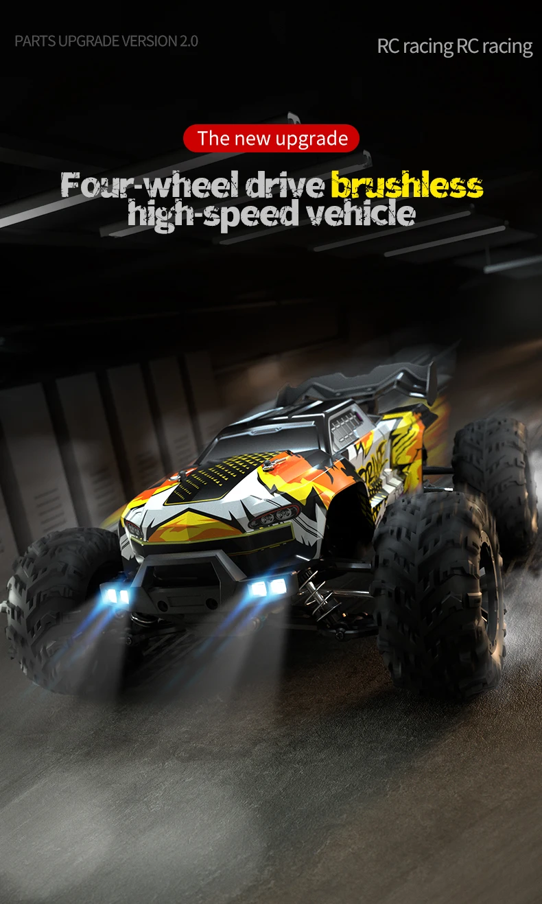ZWN 1:16 70KM/H Or 50KM/H 4WD RC Car With LED Remote Control Cars High Speed Drift Monster Truck for Kids Vs Wltoys 144001 Toys