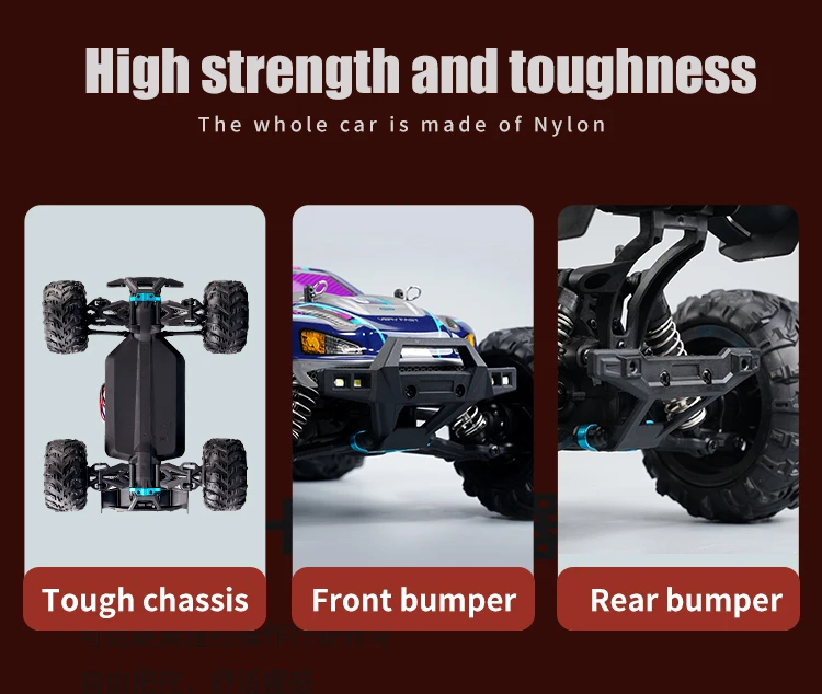 ZWN 1:16 70KM/H Or 50KM/H 4WD RC Car With LED Remote Control Cars High Speed Drift Monster Truck for Kids Vs Wltoys 144001 Toys