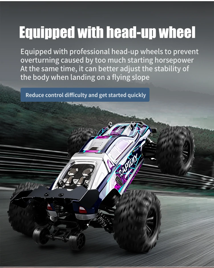 ZWN 1:16 70KM/H Or 50KM/H 4WD RC Car With LED Remote Control Cars High Speed Drift Monster Truck for Kids Vs Wltoys 144001 Toys