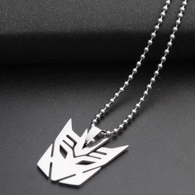 Trendy Simple Autobots Pendant Popular Movie Optimus Prime Decepticon Logo Necklace for Men Gift Popular Charm Jewelry Wholesale