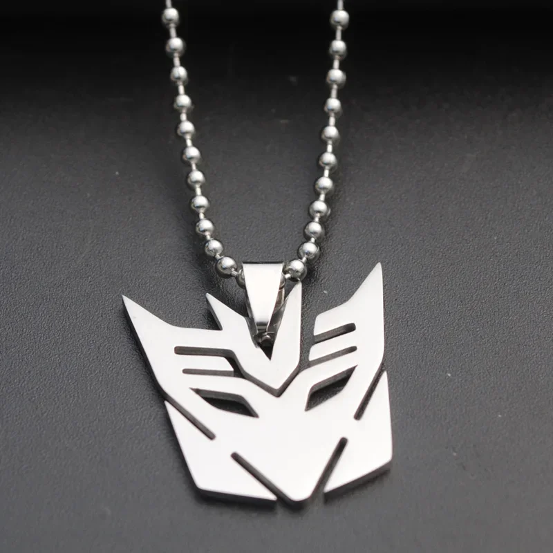 Trendy Simple Autobots Pendant Popular Movie Optimus Prime Decepticon Logo Necklace for Men Gift Popular Charm Jewelry Wholesale
