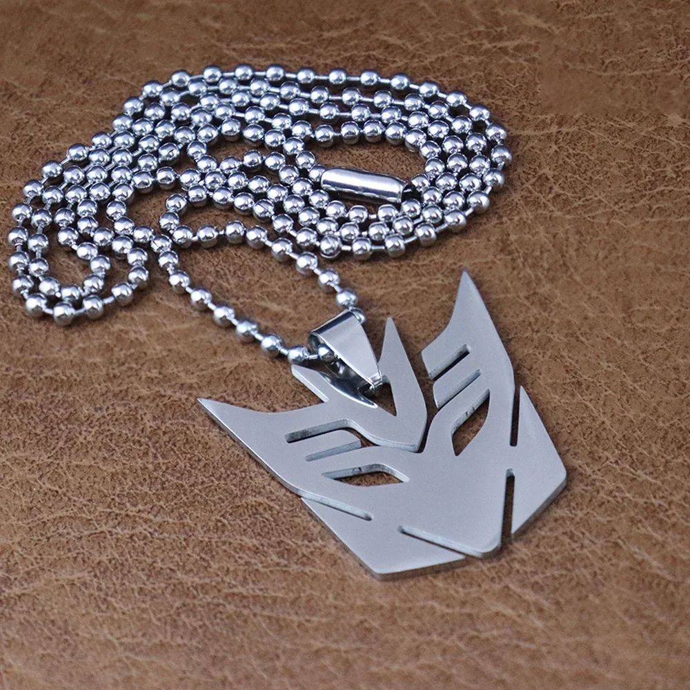 Trendy Simple Autobots Pendant Popular Movie Optimus Prime Decepticon Logo Necklace for Men Gift Popular Charm Jewelry Wholesale
