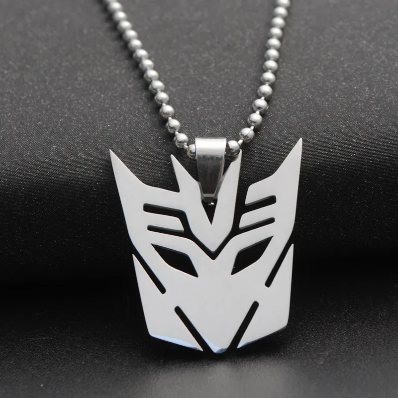 Trendy Simple Autobots Pendant Popular Movie Optimus Prime Decepticon Logo Necklace for Men Gift Popular Charm Jewelry Wholesale