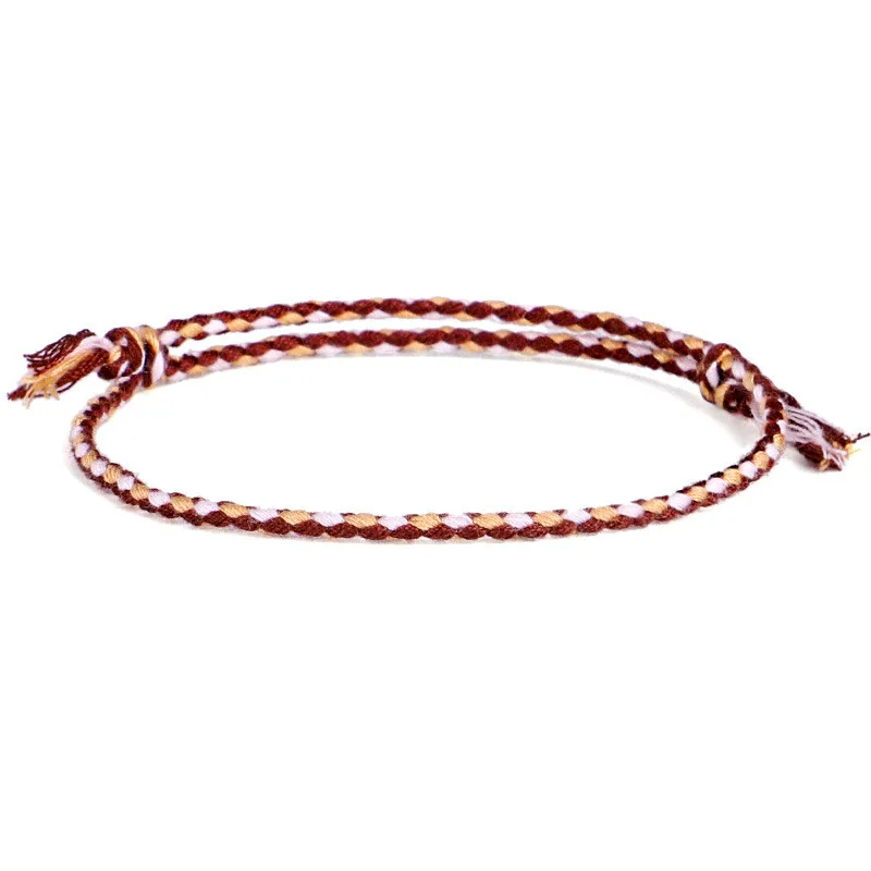 Fashion Handmade Cotton Rope Sport Set Bracelets for Women Men Retro 925 Tibetan Silver C-Bangle Multilayered Jewelry Gift
