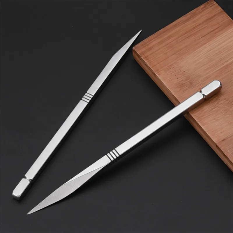 2pcs Stainless Steel Tea Needle Delicate Tea Cutter Puer Tea Cutter Tea Ceremony Accessories Crafts for Home Tearoom Store