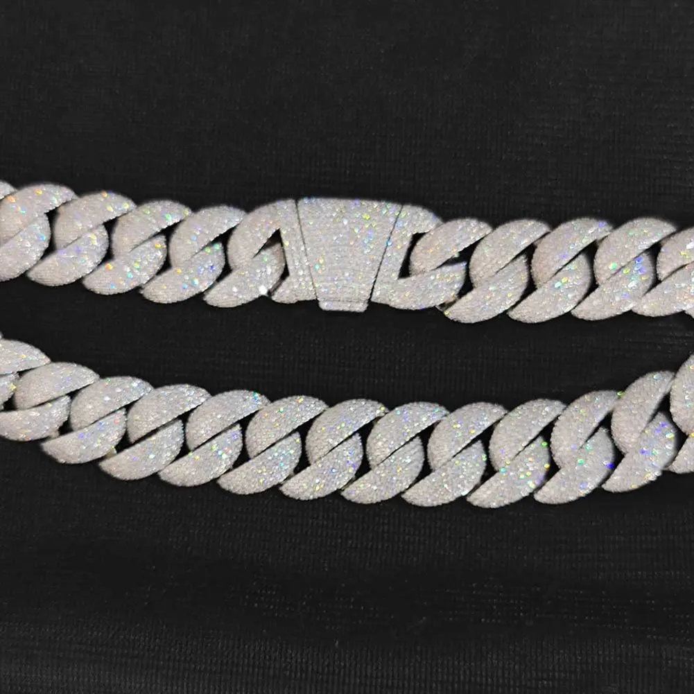 Luxury Jewelry 24mm Diamond Chain Men Iced Out Bling CZ Silver/Gold Plated Rapper Hip Hop Thick Cuban Link Necklace Gift for Him