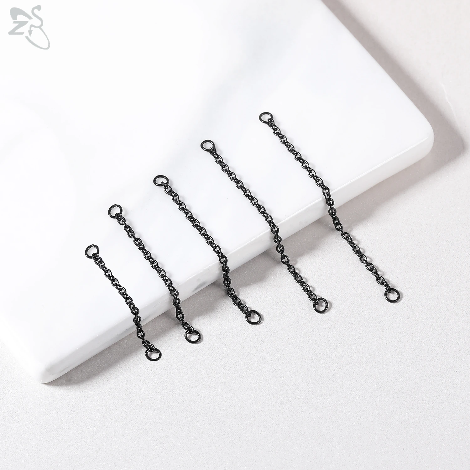 ZS 1 PC Gold Color Stainless Steel Nose Chain 17/24/32/35/40/45/50MM Tassel Ear Helix Bridge Piercing Chains Accessories Jewelry