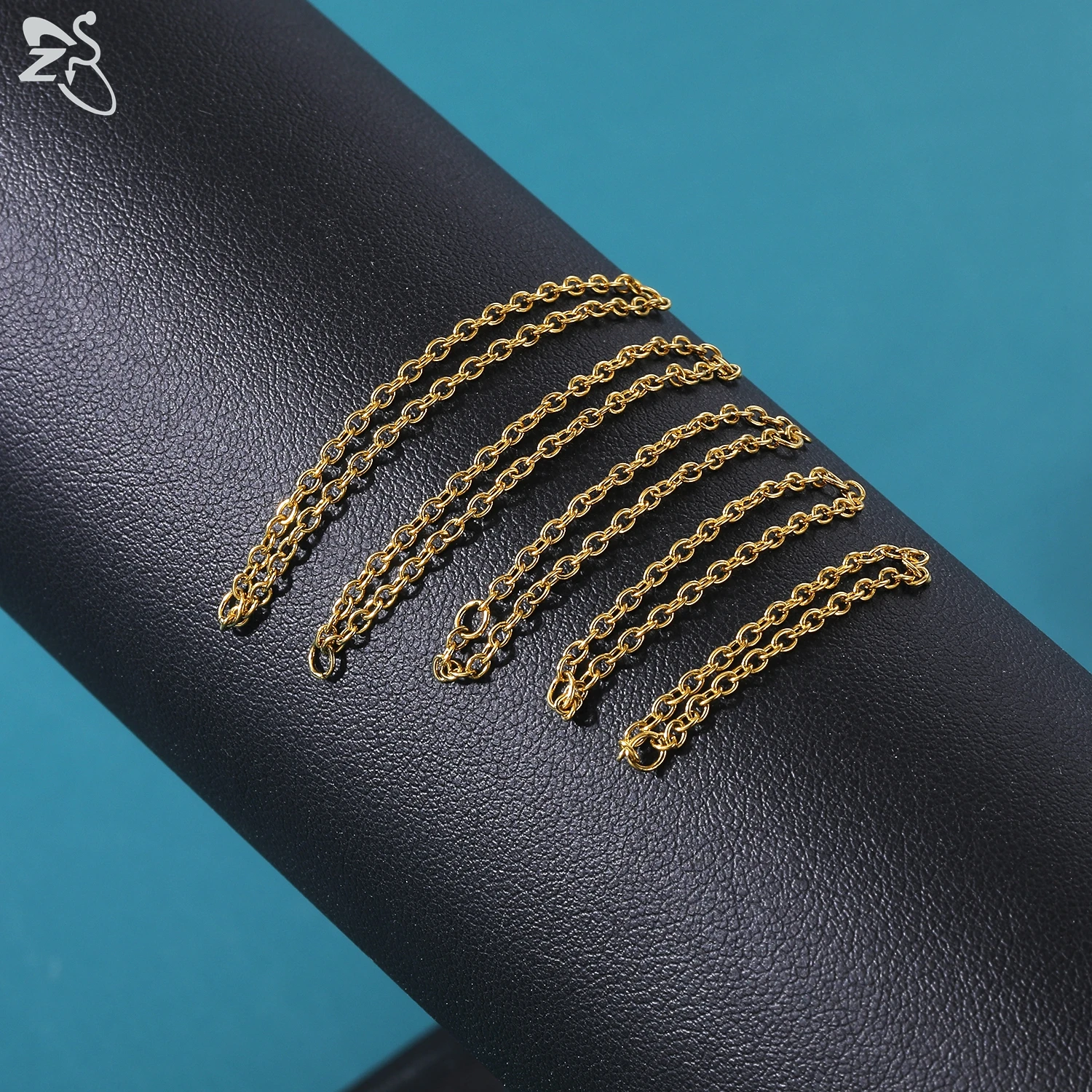 ZS 1 PC Gold Color Stainless Steel Nose Chain 17/24/32/35/40/45/50MM Tassel Ear Helix Bridge Piercing Chains Accessories Jewelry