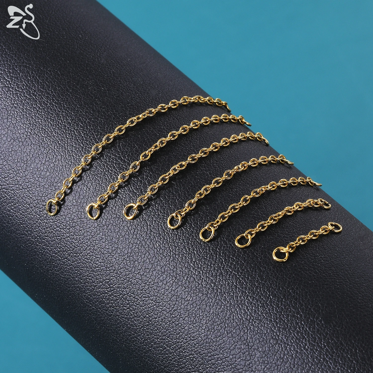 ZS 1 PC Gold Color Stainless Steel Nose Chain 17/24/32/35/40/45/50MM Tassel Ear Helix Bridge Piercing Chains Accessories Jewelry