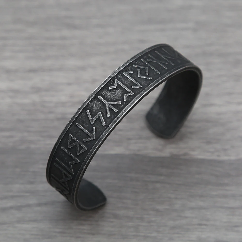 Punk Retro Nordic Viking Rune Bracelet for Men Women Stainless Steel Tree of Life Bracelet Fashion Amulet Jewelry Gift Wholesale