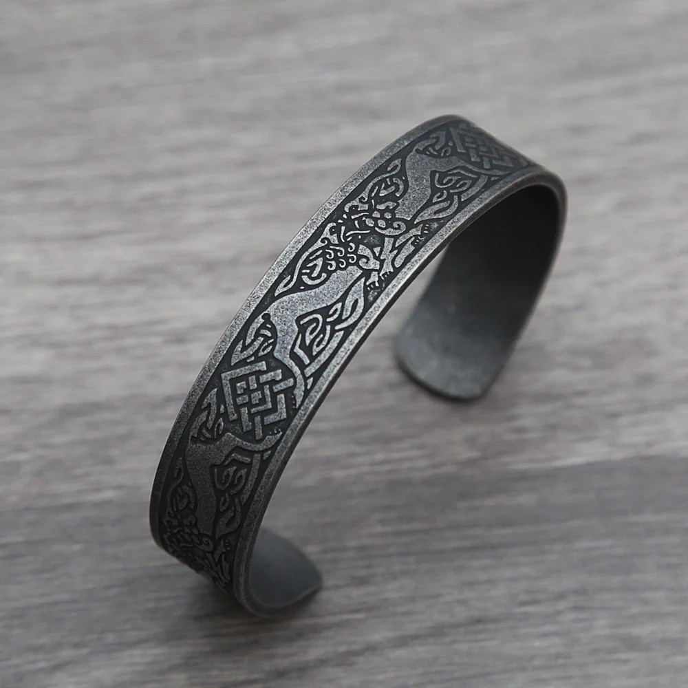 Punk Retro Nordic Viking Rune Bracelet for Men Women Stainless Steel Tree of Life Bracelet Fashion Amulet Jewelry Gift Wholesale