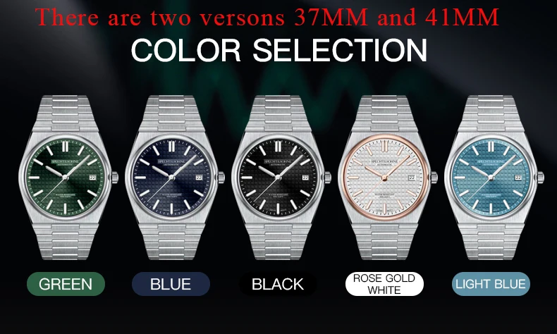 SPECHT&SOHNE New 37MM Men's Watches Luxury Automatic Watch For Men Rose Gold Stainless Steel Mechanical Wristwatch Waterproof
