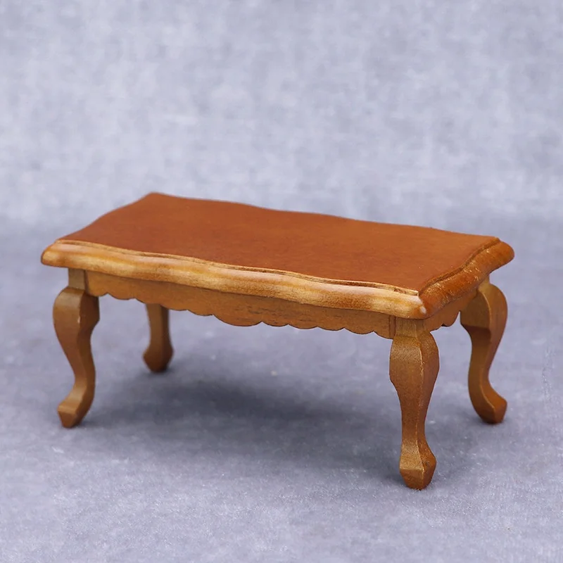 Mini Miniature Furniture Teatable Coffee Table Doll House Decor Dolls Simulation Home Micro Landscape Decoration