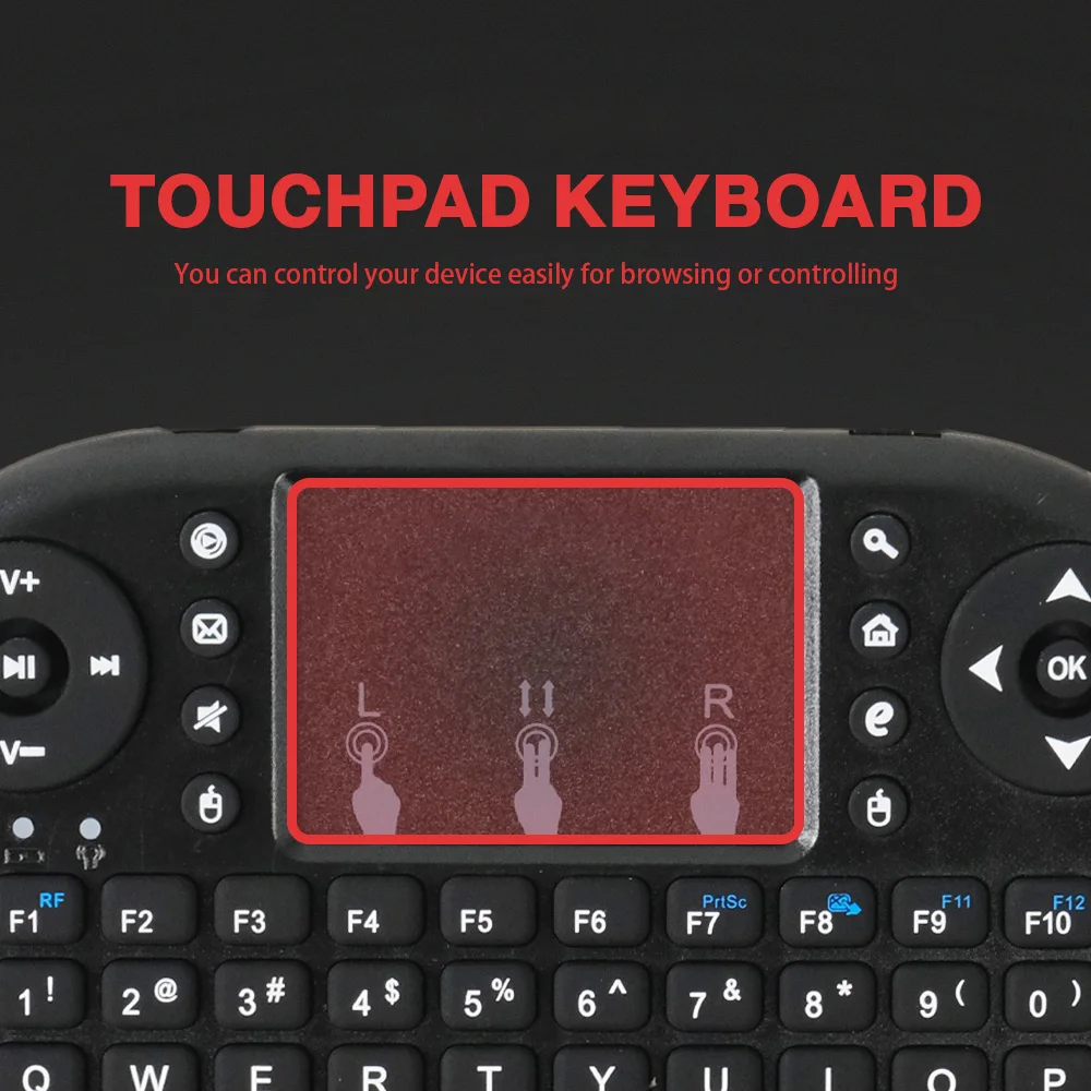 i8 Mini Wireless Keyboard 2.4G Handheld Touch Classic Black French Spanish Russian Air Mouse Game Keyboard for Android TV Box PC
