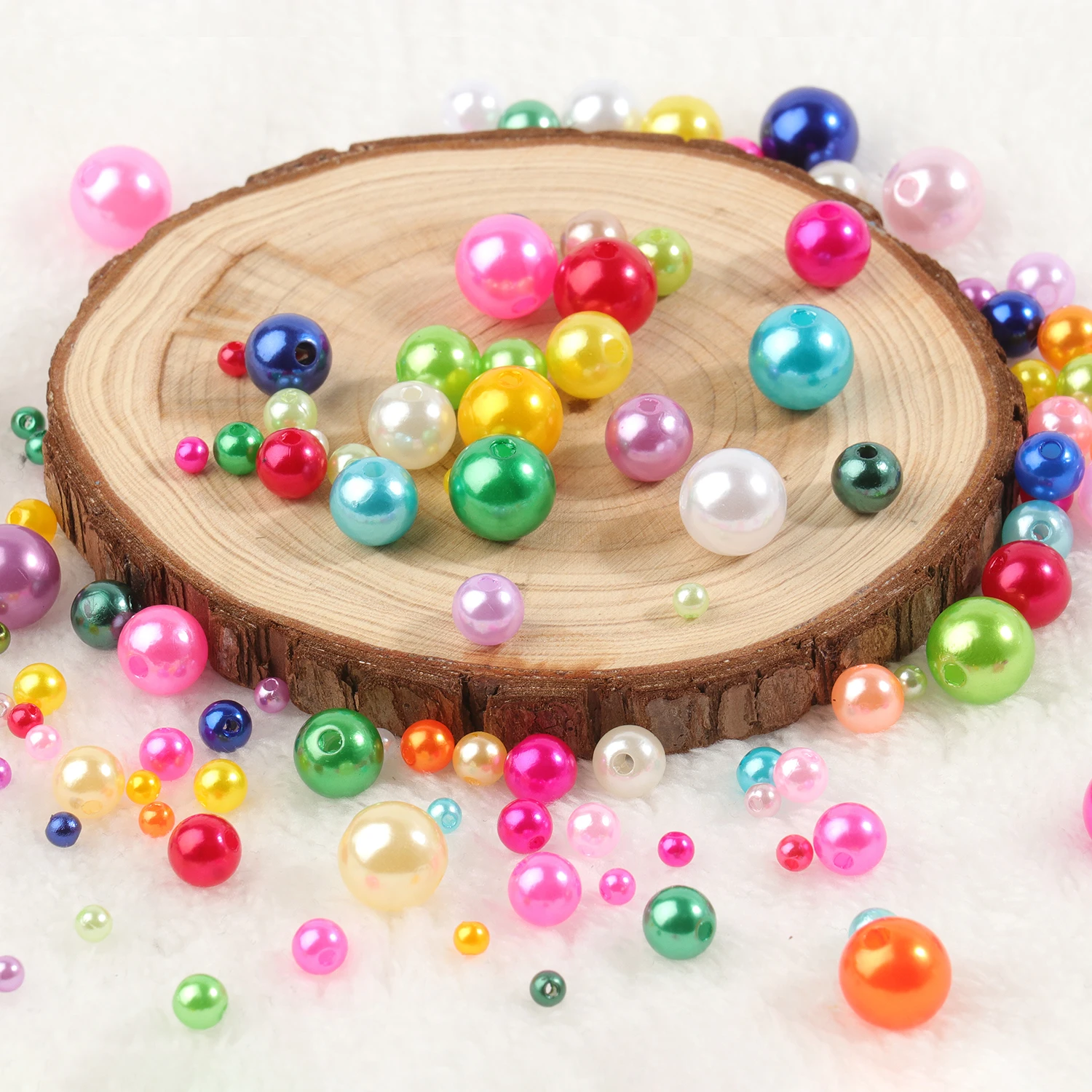 4mm 6mm 8mm 10mm Round Imitation Pearl Beads Colorful Loose Plastic Acrylic Spacer Bead For Jewelry Making Diy Bracelet Necklace