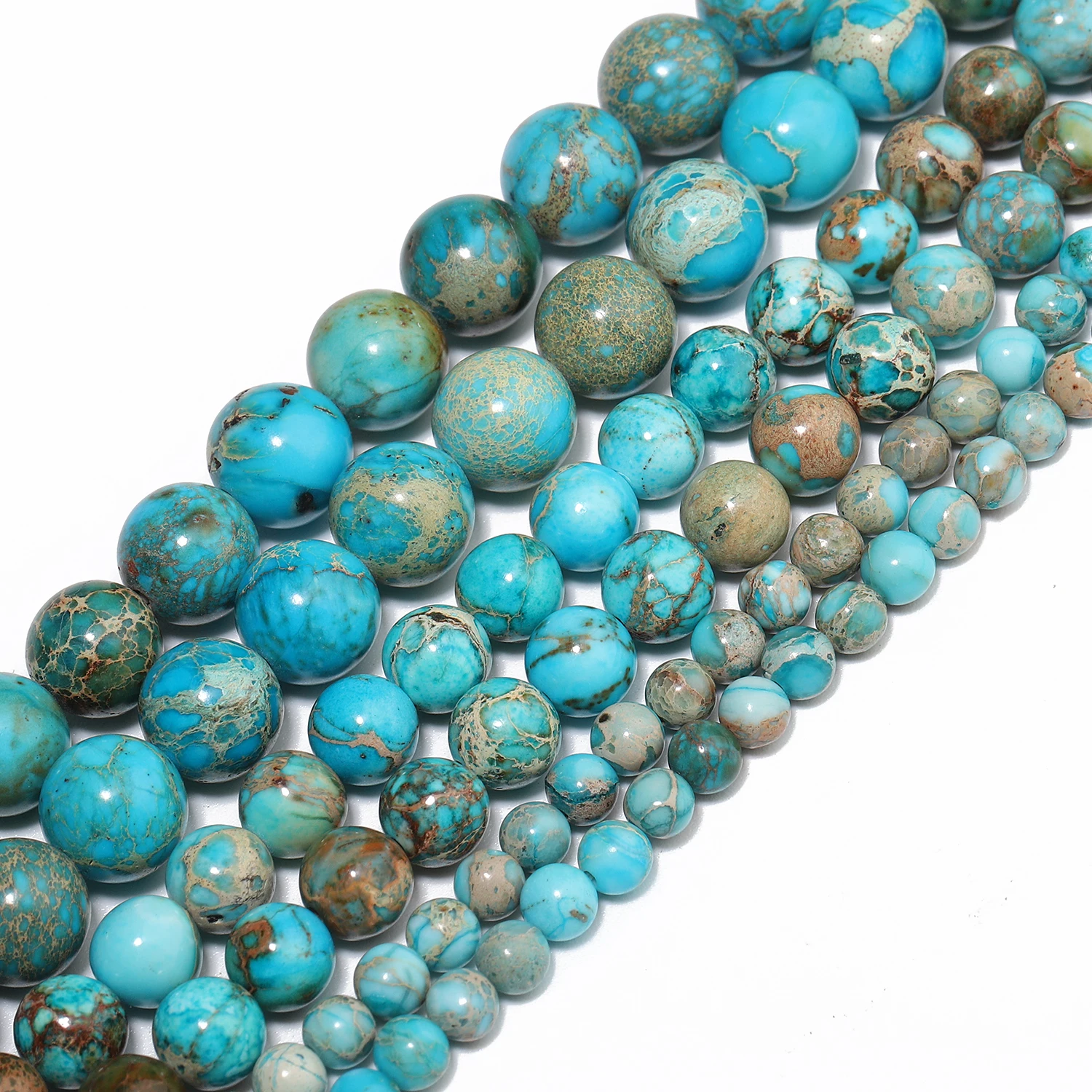 4/6/8/10mm Natural Stone Flower Purple Imperial Jasper High Quality Stone Spacer Beads For Jewelry Making DIY Bracelet Necklace