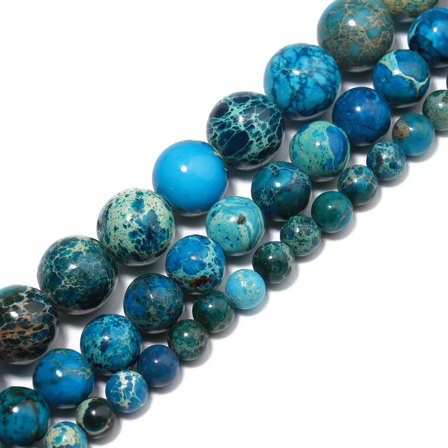 4/6/8/10mm Natural Stone Flower Purple Imperial Jasper High Quality Stone Spacer Beads For Jewelry Making DIY Bracelet Necklace