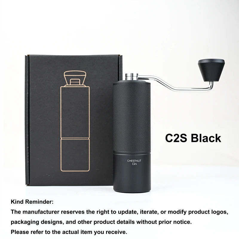 TIMEMORE Chestnut C2S Manual Coffee Grinder New Upgrade Integrated Metal Body Portable Hand Grinder Great For Travel Camping