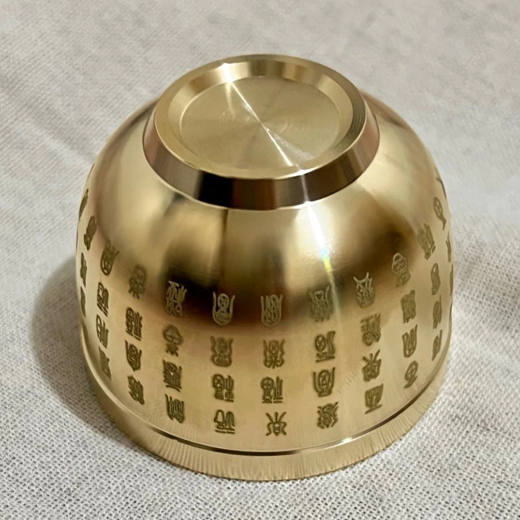 Gold Feng Shui Hundred Blessings Bowl Fine Workmanship Meaningful Gifts Copper Materials Exquisite Mini 4.5CM/6CM