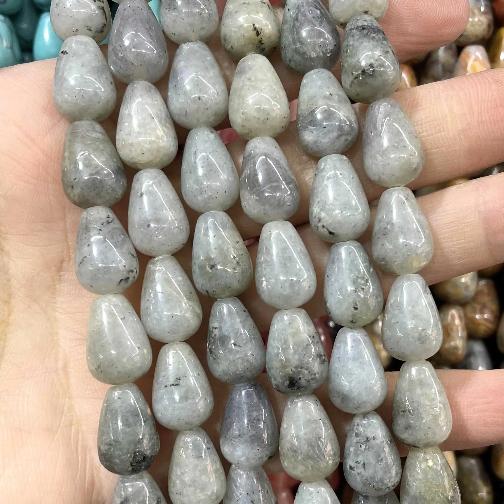Natural Labradorite Gems Stone Faceted Round Rondelle Loose Beads For Jewelry Making DIY Bracelet Necklace Handmade Accessories