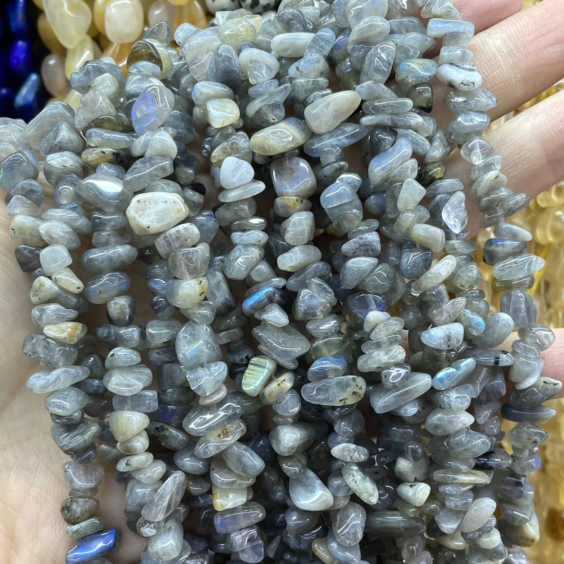 Natural Labradorite Gems Stone Faceted Round Rondelle Loose Beads For Jewelry Making DIY Bracelet Necklace Handmade Accessories
