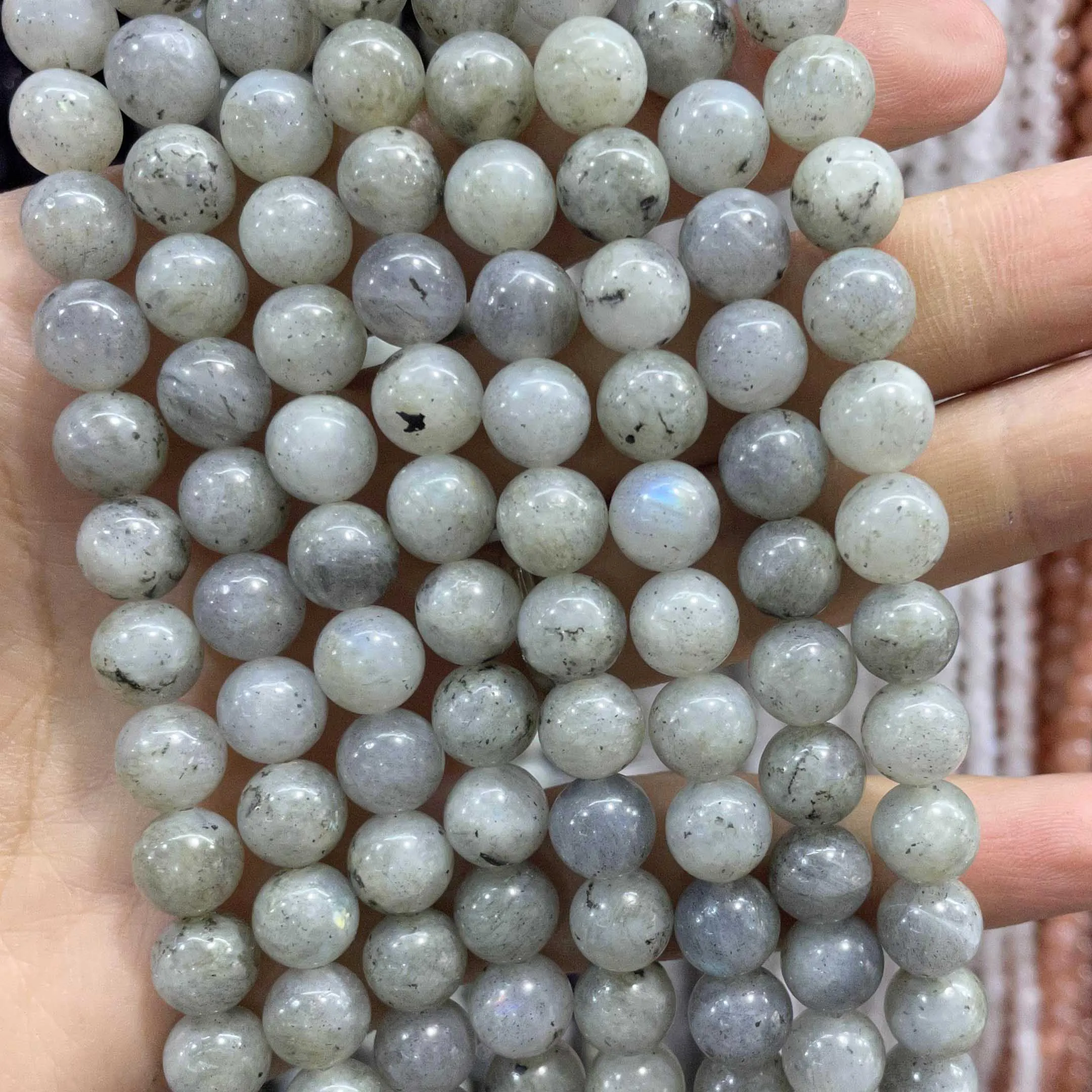Natural Labradorite Gems Stone Faceted Round Rondelle Loose Beads For Jewelry Making DIY Bracelet Necklace Handmade Accessories