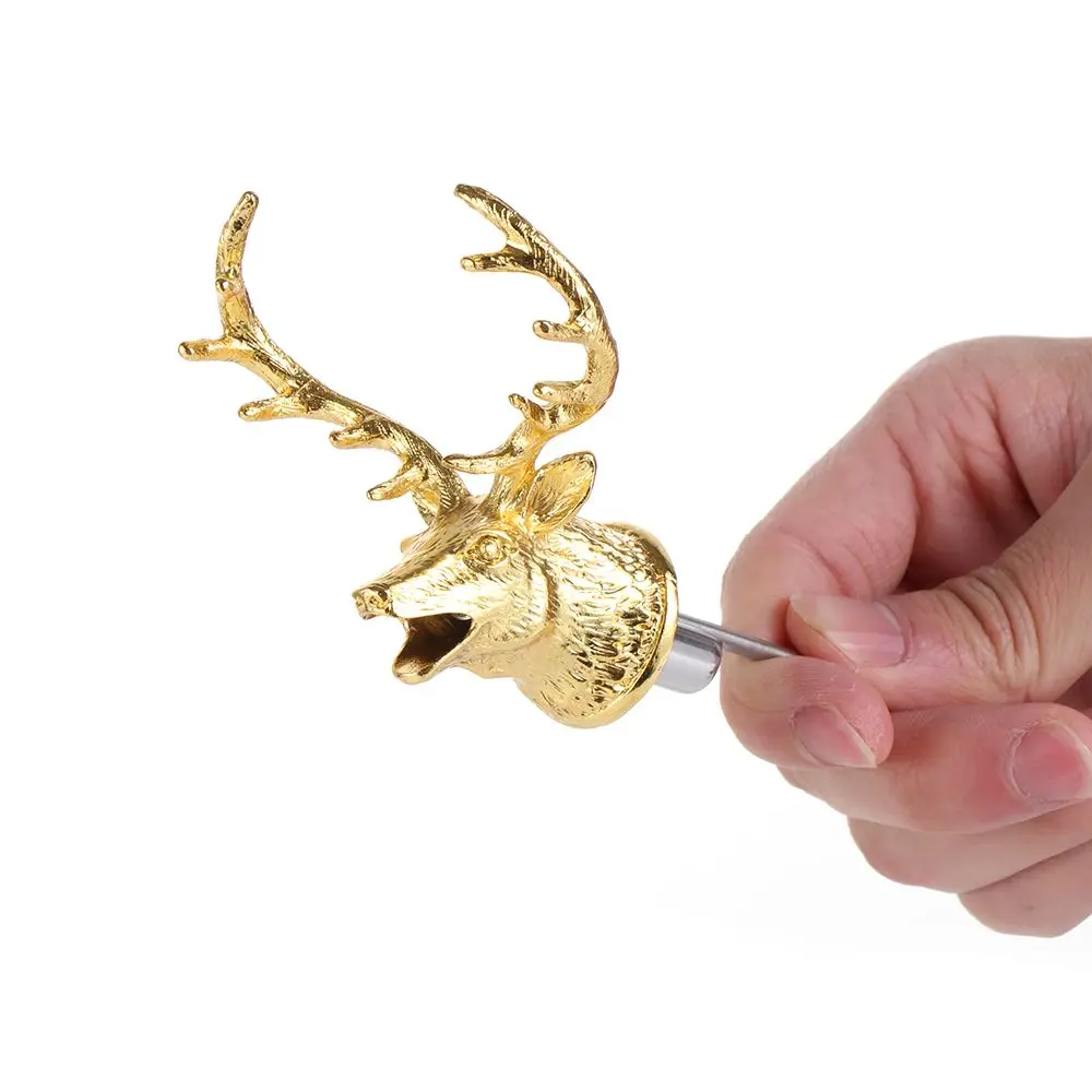 Deer Head Wine Pourer Bottle Stoppers Zinc Alloy Bar Tools Wedding Party Drinks Wine Aerators Kitchen Tool Accessories
