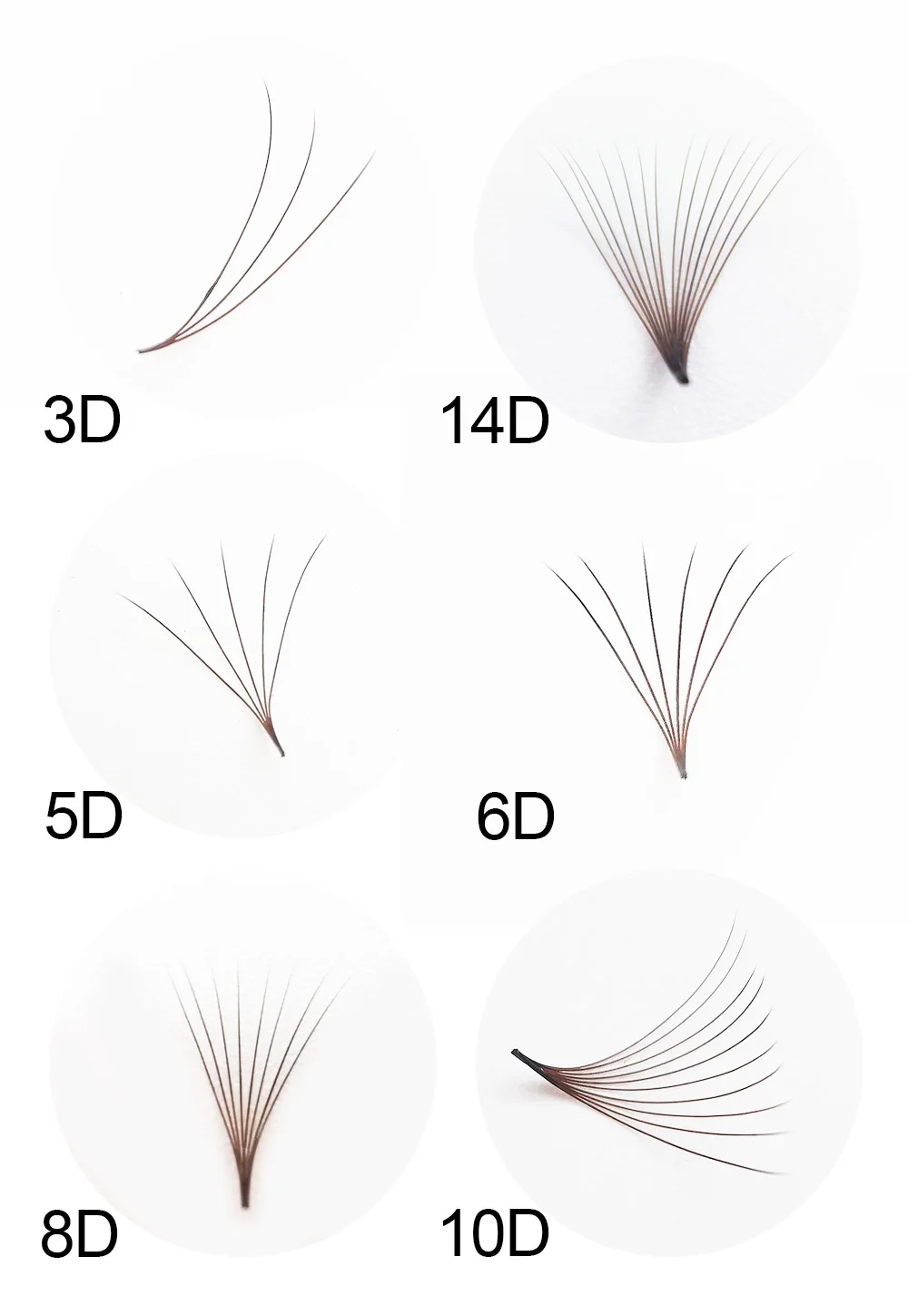 SupMacio Brown Premade Lash Extensions Soft 6D 5D 4D 3D 9-16 Mix Brown Volume Eyelash Extensions Premade Fans Bouquet