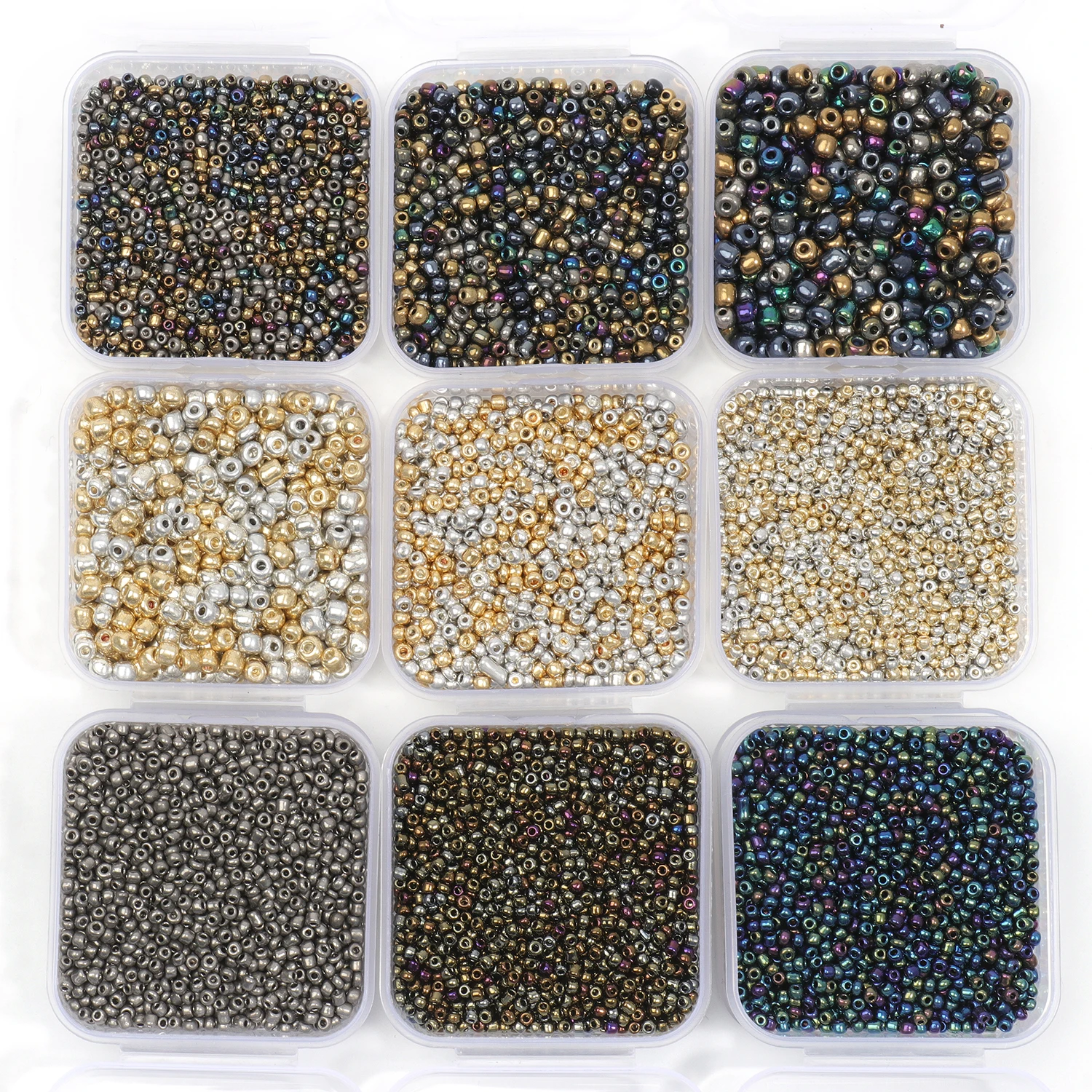 2/3/4mm Czech Glass Seed Charms Beads For DIY Hand-sewn Clothing Small Spacer Loose Beads Jewelry Making Accessories 2000-500pcs