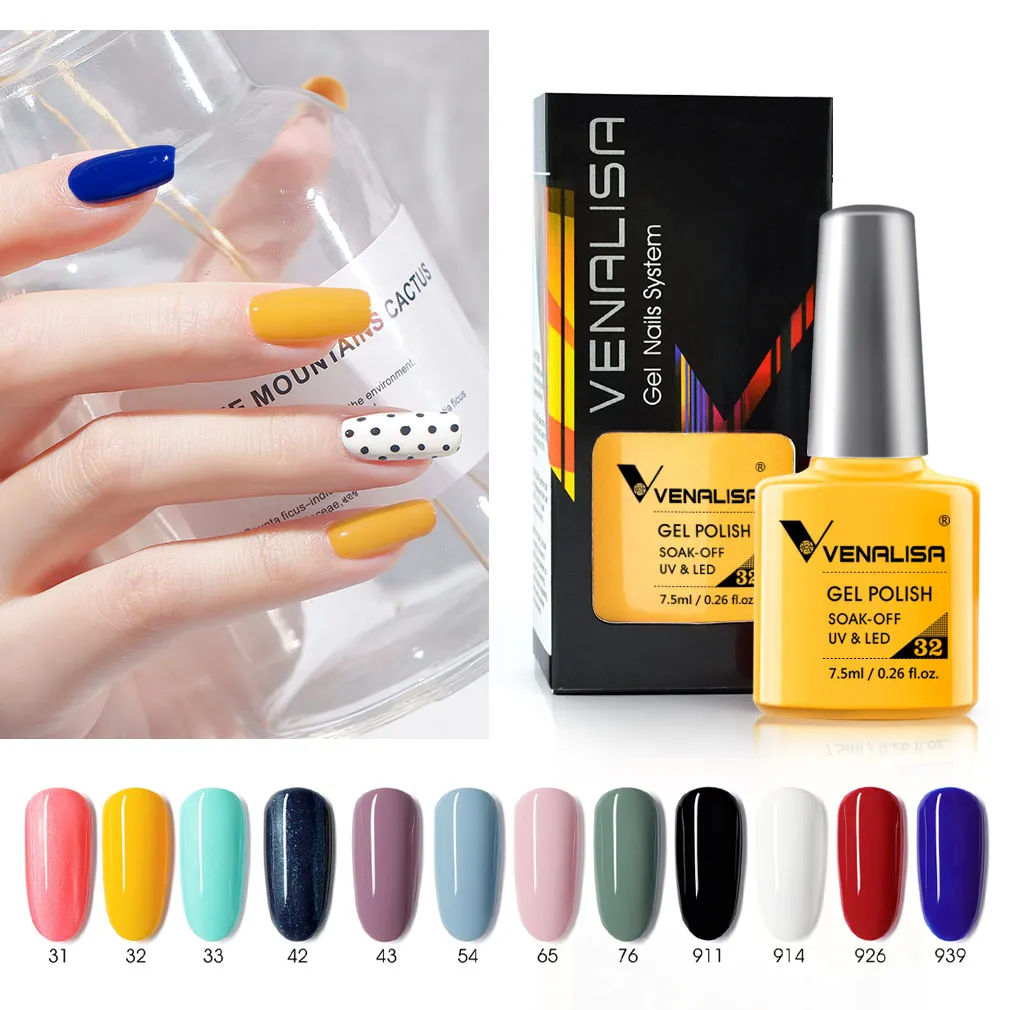 VENALISA Semi Transparent French Pink Color Rubber Base Coat Nail Gel Polish Jelly Nail Camouflage Soak off UV LED Nail Gel