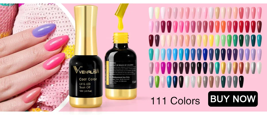 VENALISA Semi Transparent French Pink Color Rubber Base Coat Nail Gel Polish Jelly Nail Camouflage Soak off UV LED Nail Gel