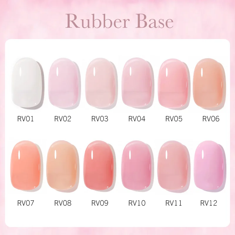 VENALISA Semi Transparent French Pink Color Rubber Base Coat Nail Gel Polish Jelly Nail Camouflage Soak off UV LED Nail Gel