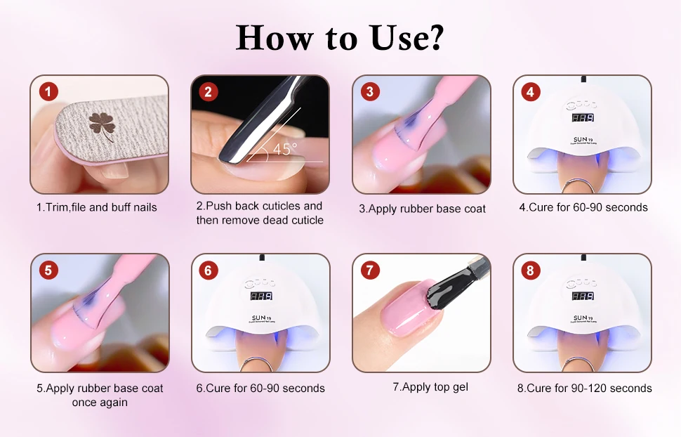 VENALISA Semi Transparent French Pink Color Rubber Base Coat Nail Gel Polish Jelly Nail Camouflage Soak off UV LED Nail Gel