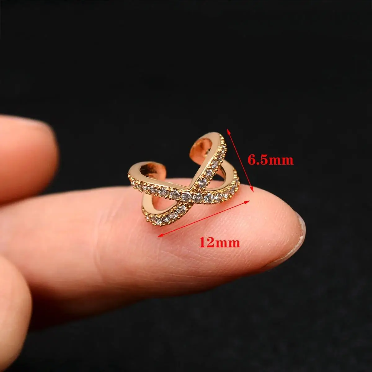 1Pc Fashion Crystal cz Star Leaf Clip Earrings for Women Men Creative Simple C Ear Cuff Non-Piercing Ear Clip 2024 Trend Jewelry