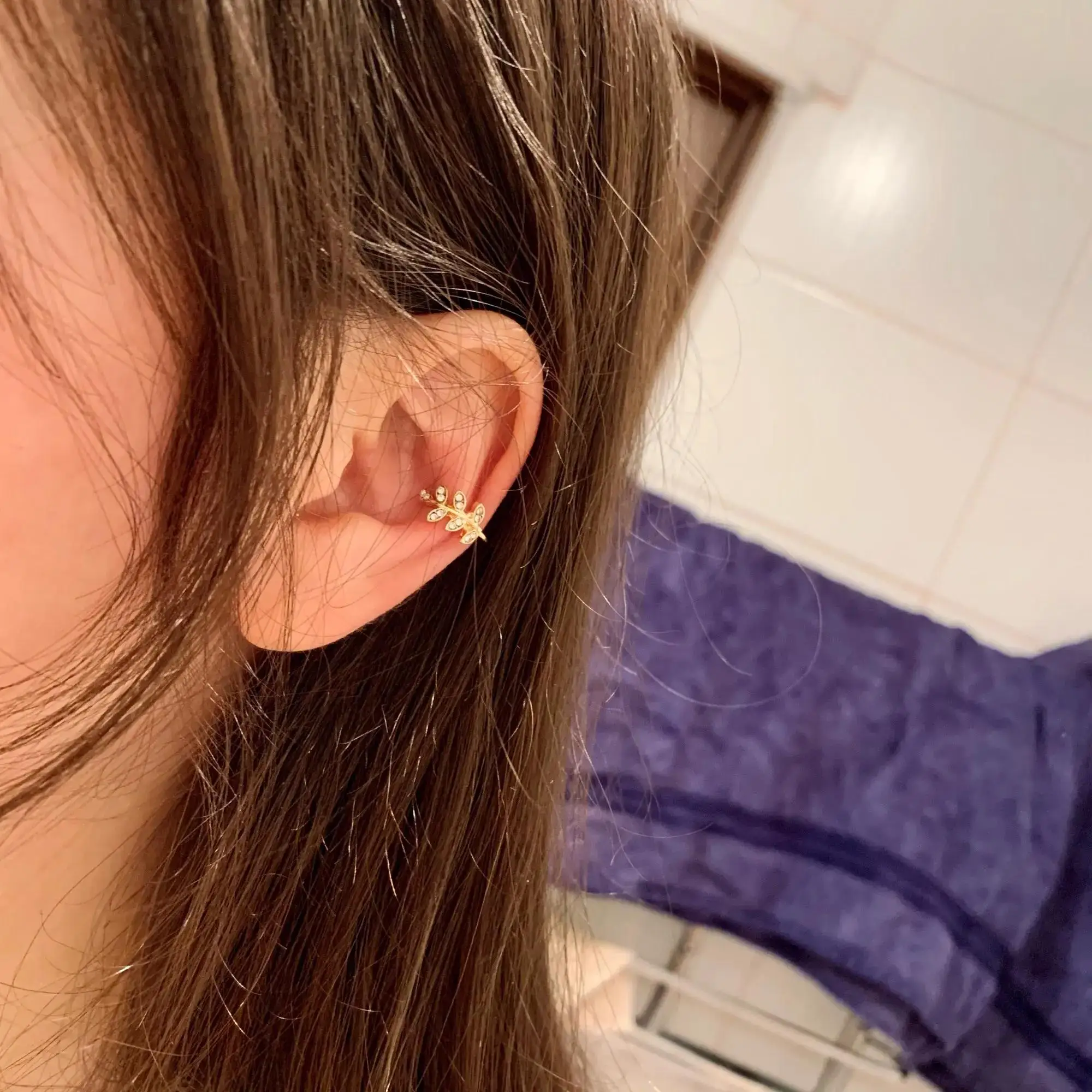 1Pc Fashion Crystal cz Star Leaf Clip Earrings for Women Men Creative Simple C Ear Cuff Non-Piercing Ear Clip 2024 Trend Jewelry