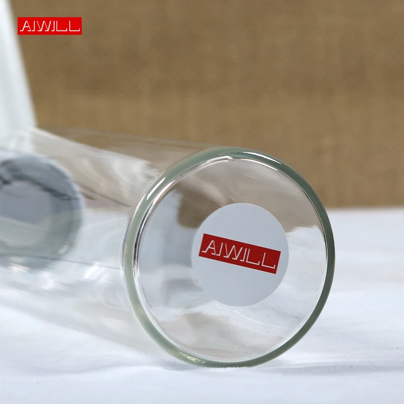 AIWILL Hot Selling Glass Sport Water Bottle With Protective Bag 280ml / 360ml / 550ml Fruit Outdoor Bike Bottles High Quality