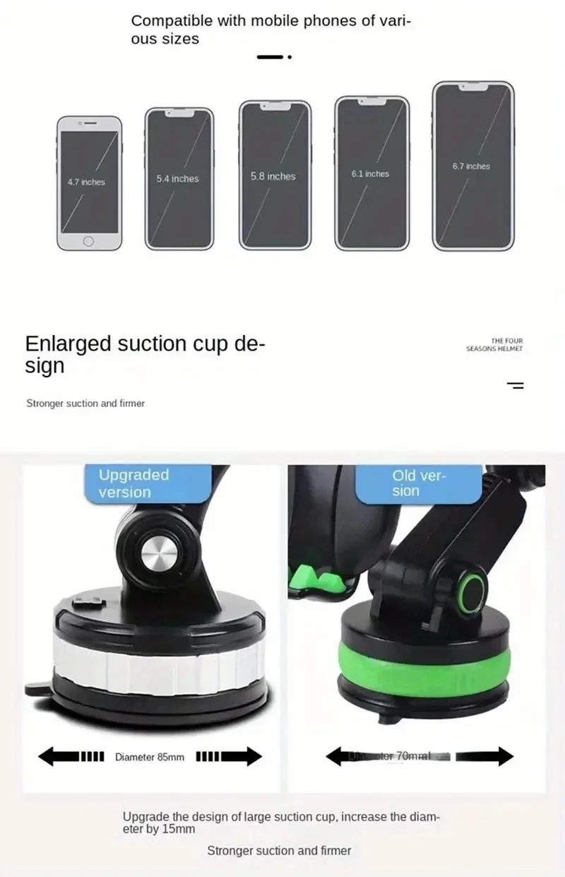 360°Rotating Car Sucker Phone Holder Driving Car Phone Stand Bracket Universal GPS Navigation Mount For iPhone Xiaomi Samsung