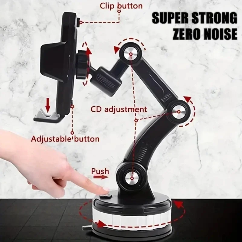 360°Rotating Car Sucker Phone Holder Driving Car Phone Stand Bracket Universal GPS Navigation Mount For iPhone Xiaomi Samsung