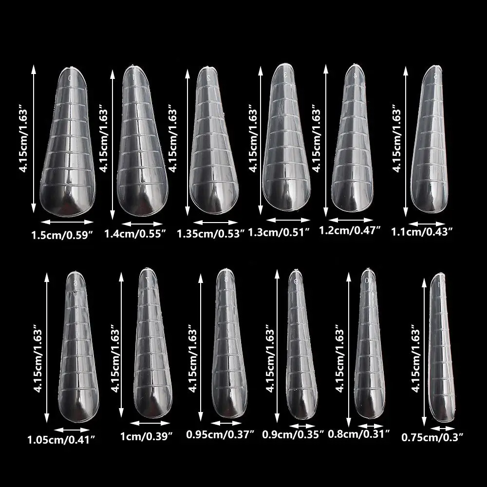 60Pcs Nail Dual Form False Nail Tips Extension For Building UV Acrylic Gel DIY Nail Mold Manicure Tools