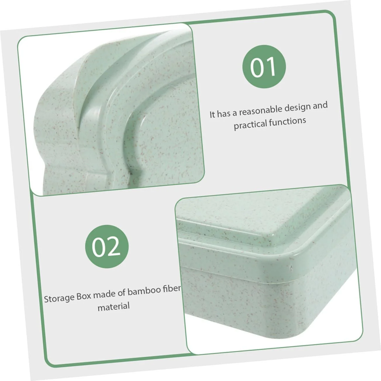 Sandwich Holder Lunchbox Bakery Boxes Bamboo Fiber Portable Lunch Box Loaf Bread Sandwich Containers Sealable Containers 1pcs