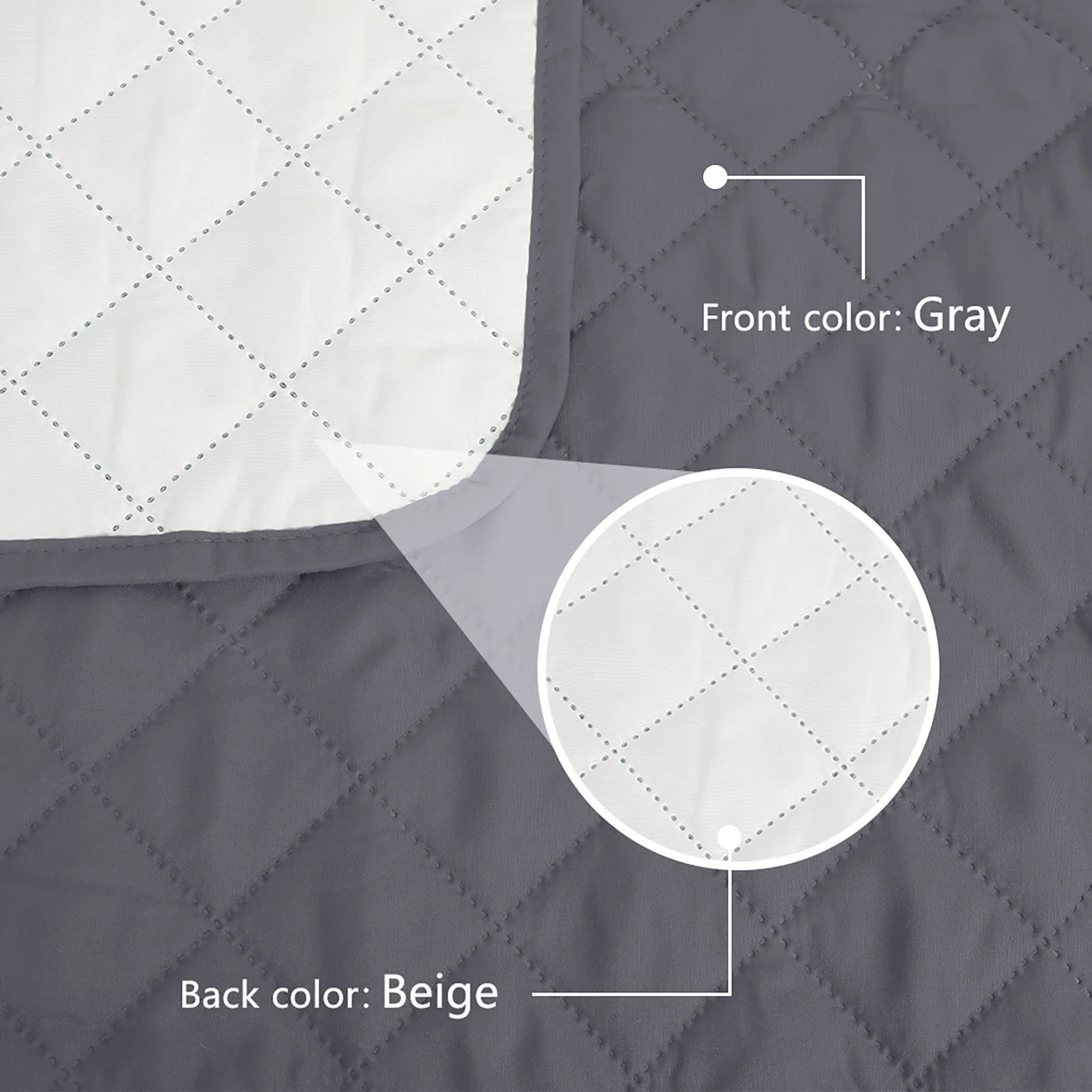 Waterproof Recliner Quilted Cover Nonslip Chair Slipcovers for Pets Dogs Kids Furniture Protector with Elastic Straps & Pockets