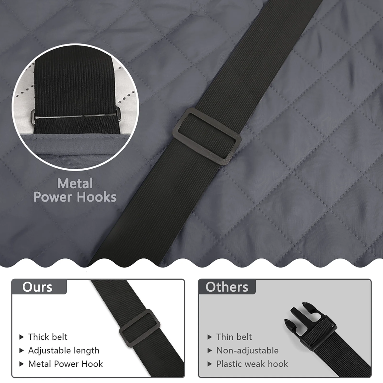 Waterproof Recliner Quilted Cover Nonslip Chair Slipcovers for Pets Dogs Kids Furniture Protector with Elastic Straps & Pockets