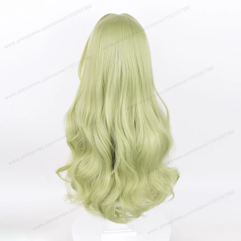 Mobius Cosplay Wig 80cm Long Curly Green Hair Cosplay Anime Honkai Impact 3 Cosplay Heat Resistant Synthetic Wigs