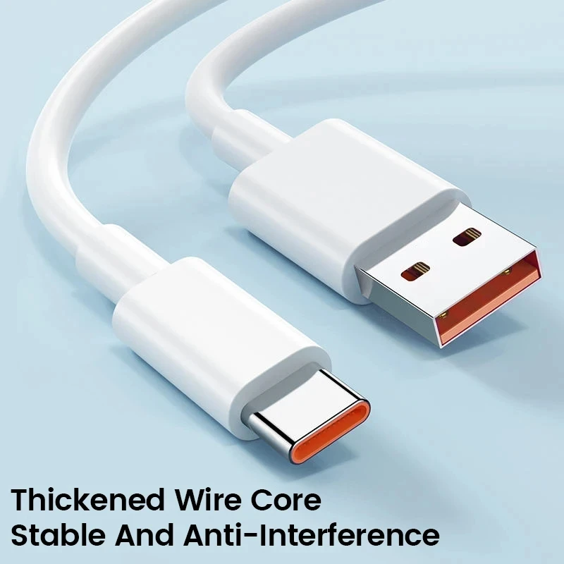 6A 67W Fast USB Charger for Xiaomi 14 13T 12 Lite 11 Ultra Redmi Note 13 12 11 10S 9 Pro POCO Turbo Charge Type C Charging Cable