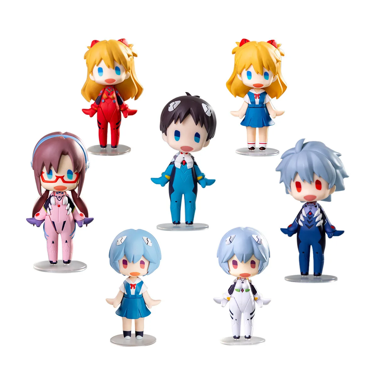 Evangelion Anime Figure Ayanami Rei Asuka Shinji Figurine Kawaii Car Decoration Collection Anime Peripheral Model Kid Toy Gift