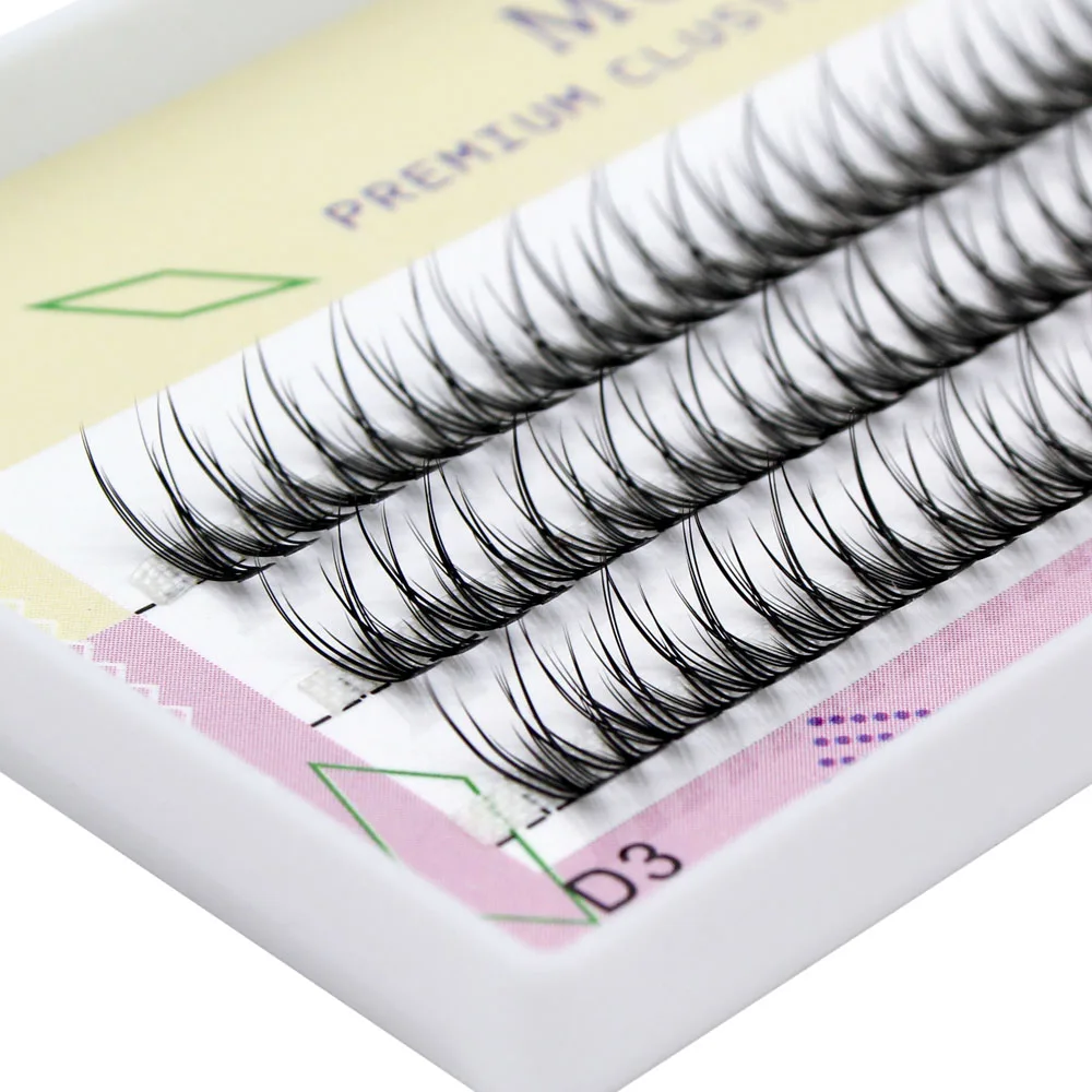 DIY Clustered Eyelash Extensions Dovetail Segmented Eyelashes Volume 3D Fluffy Natural Segmented False Eyelashes Single Bundle