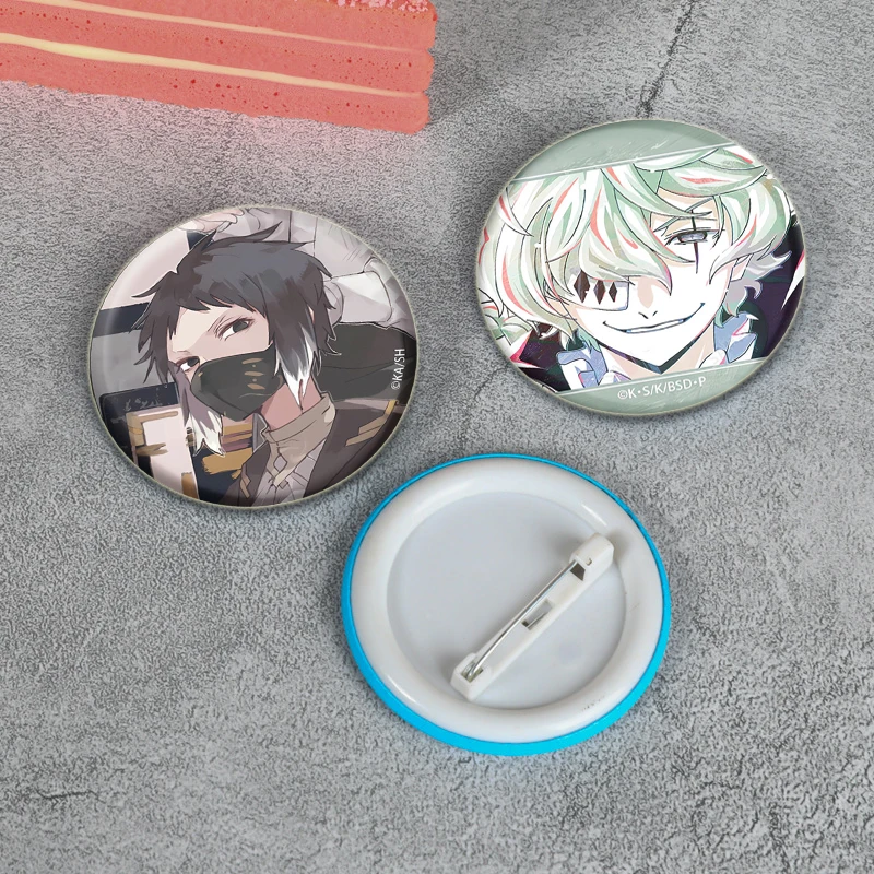 Nakajima Atsushi Dazai Osamu Ryunosuke Akutagawa Izumi Kyouka Nakahara Chuya Cute Brooch Pins Comic Characters Badge on Backpack