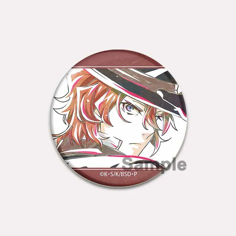 Nakajima Atsushi Dazai Osamu Ryunosuke Akutagawa Izumi Kyouka Nakahara Chuya Cute Brooch Pins Comic Characters Badge on Backpack