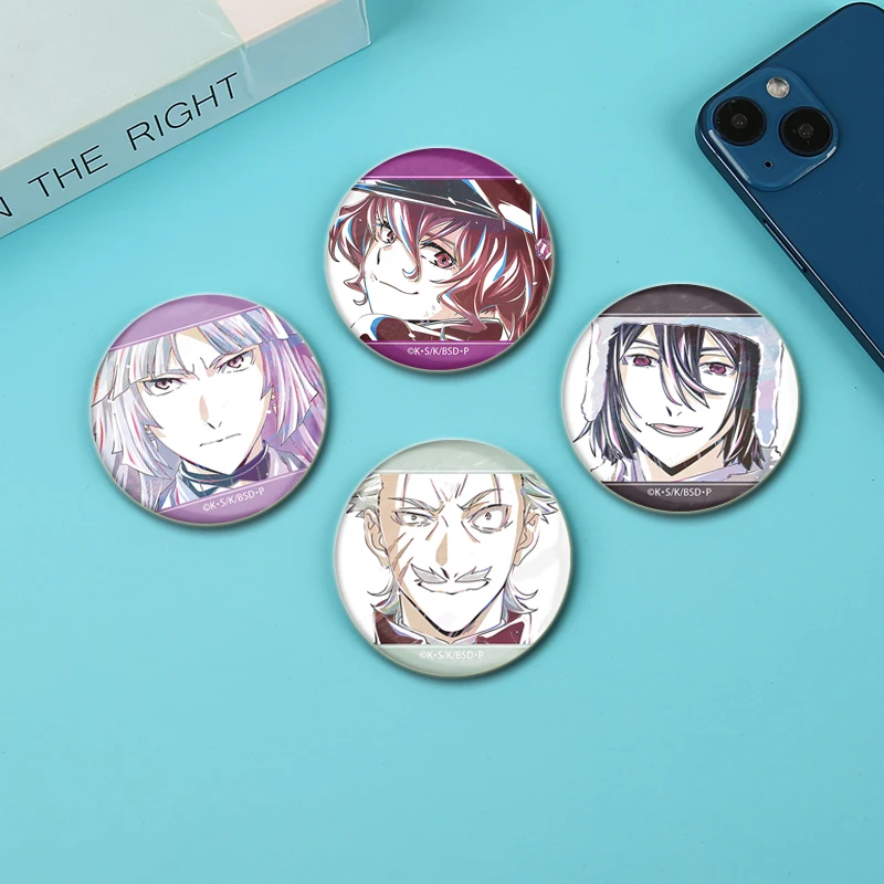 Nakajima Atsushi Dazai Osamu Ryunosuke Akutagawa Izumi Kyouka Nakahara Chuya Cute Brooch Pins Comic Characters Badge on Backpack