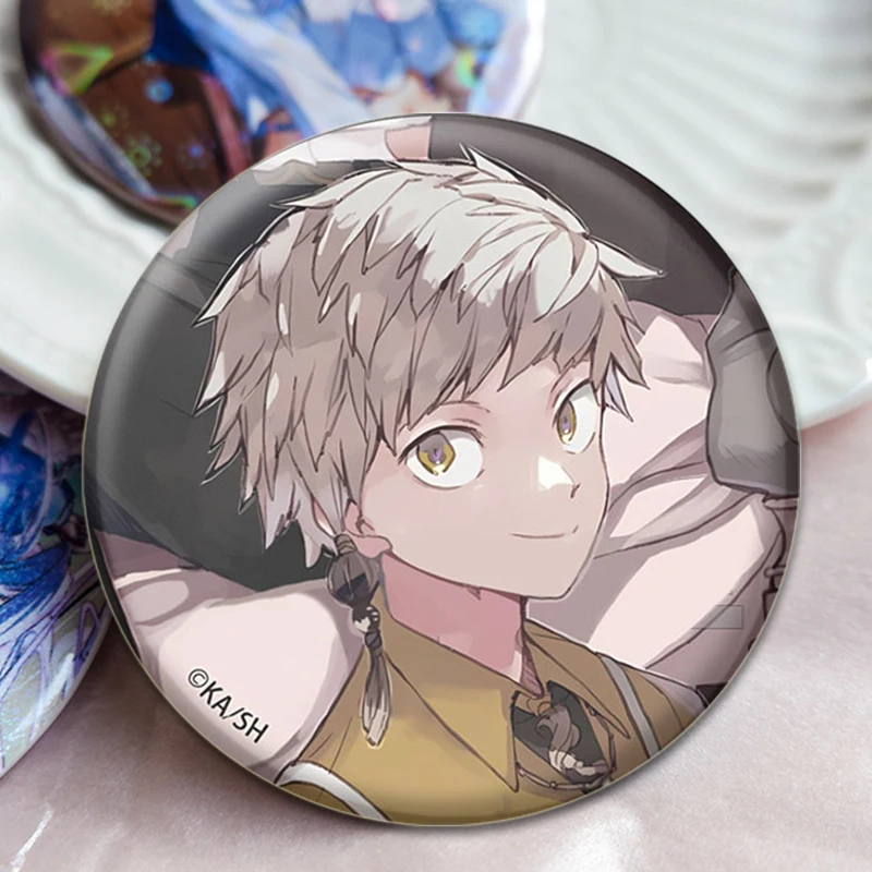 Nakajima Atsushi Dazai Osamu Ryunosuke Akutagawa Izumi Kyouka Nakahara Chuya Cute Brooch Pins Comic Characters Badge on Backpack